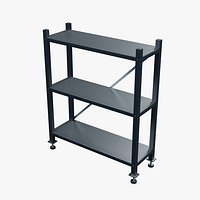 Galvanized Storage Shelving 1550x550mm Configuration 04