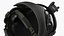 Tactical Flight Helmet on Male Head Black