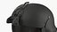 Tactical Flight Helmet on Male Head Black