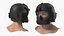 Tactical Flight Helmet on Male Head Black