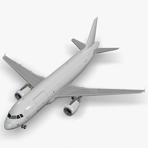 Airbus A320-214P2F Generic White 3D