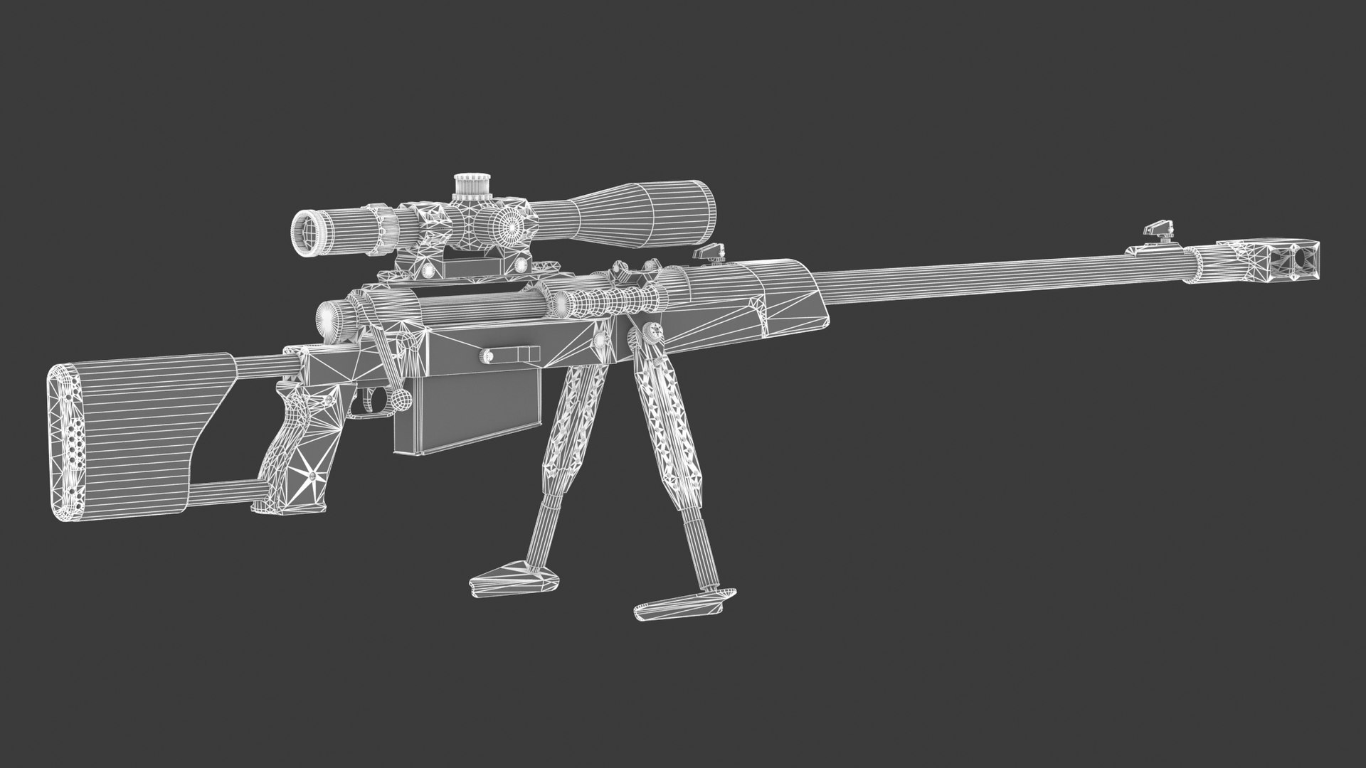 Zastava M93 Black Arrow Anti-materiel Rifle Low Poly model - TurboSquid ...