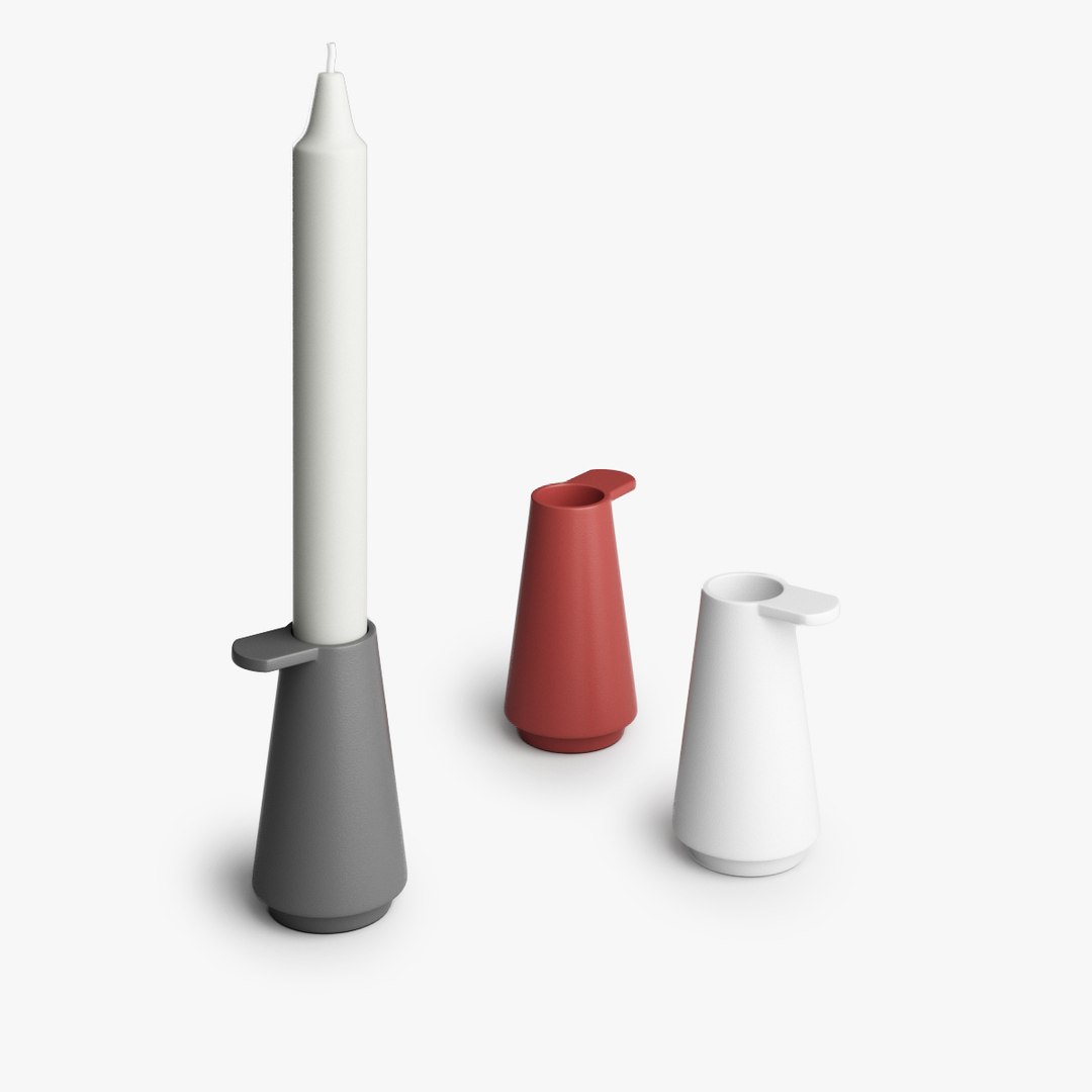 Muuto grip candlestick 3D TurboSquid 1247267