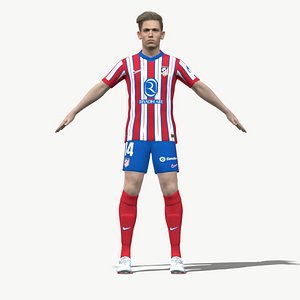 3D Rigged Marcos Llorente Atletico Madrid 2025 3D model
