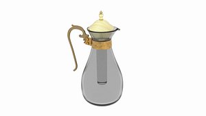 3D model coffee ice tea glass