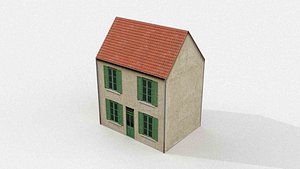Low-poly European Country House
