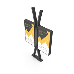 3D Sleek 3D Kiosk Model