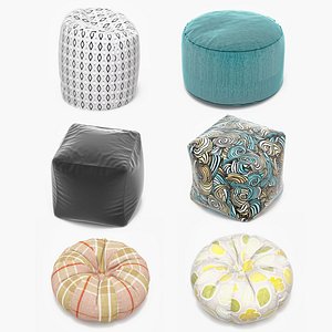 3d poufs model
