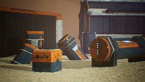 3D SciFi Containers 11 Assets