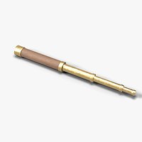 Brass Spyglass Telescope with Leather Grip - Pirate Captain Prop