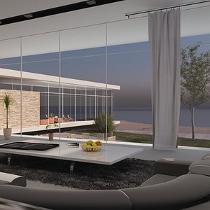 modern beach villa model