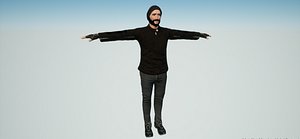 Animated Burglar Rigged Maya