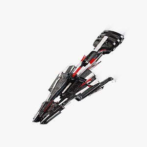 Lowpoly Sci Fi Spaceship Space Craft Air Vehicle 25