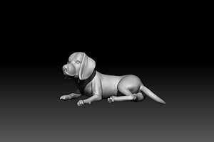Beaglier Dog 3D Printable Digital Model 3D