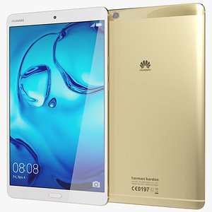 3d model realistic huawei mediapad m3