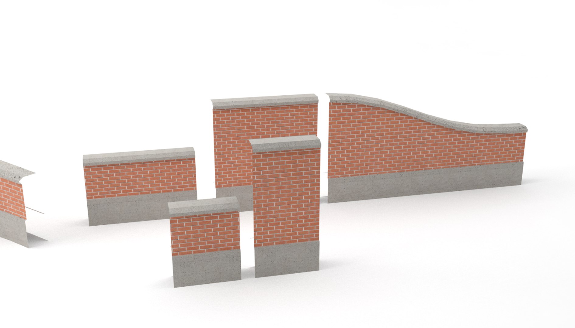 pack gate wall 3d model