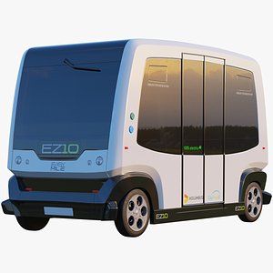 EZ10 Driver Less Shuttle Bus White
