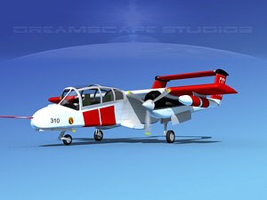 3d model propellers rockwell ov-10 bronco