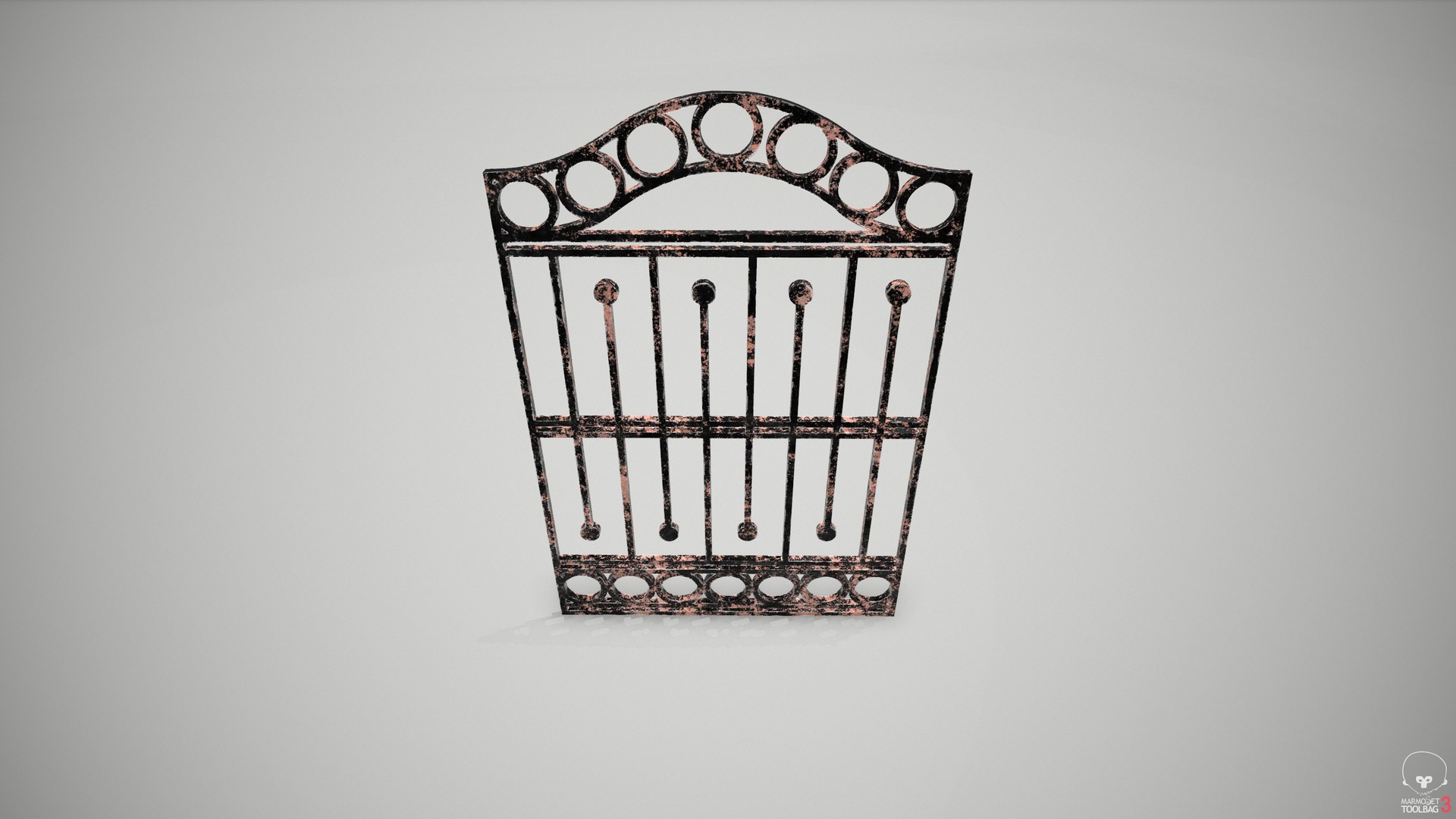 3D Ornate Wrought Iron Fence Design 4 TurboSquid 2114290