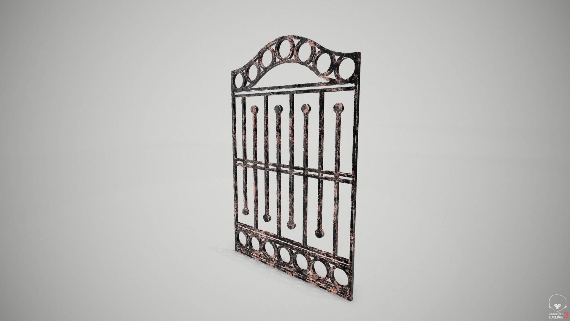 3D Ornate Wrought Iron Fence Design 4 TurboSquid 2114290