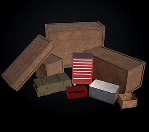 Realistic boxes pack