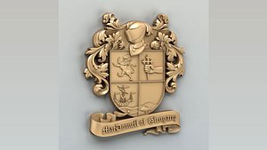 3D emblem logo crest