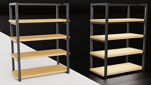 3D Klasika Shop Shelf Centre set of 2 model