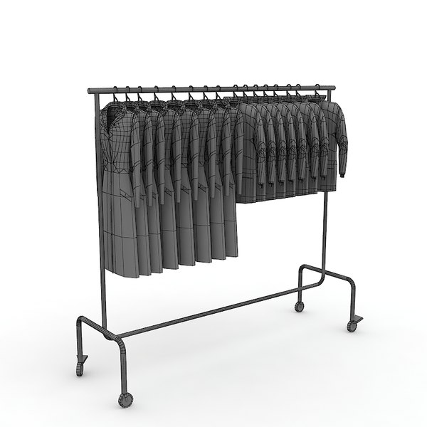 3dsmax metal clothes display rack