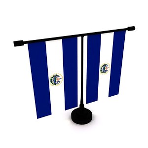 Flag of El Salvador 3D model