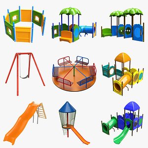 Small playground objects 3D model