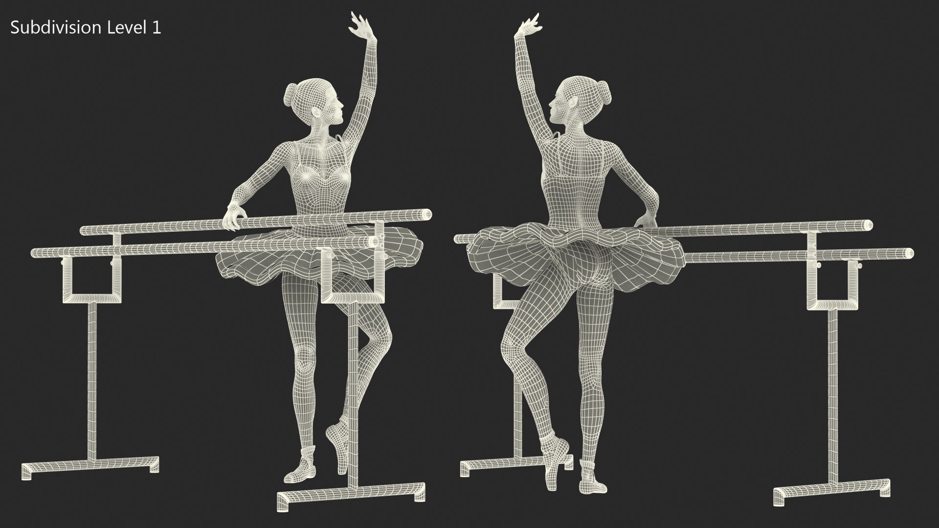 3D Ballerina with Portable Ballet Barre Rigged https://p.turbosquid.com/ts-thumb/Ix/kTB6QZ/9s/ballerinawithportableballetbarreriggedmb3dmodel019/jpg/1672283261/1920x1080/fit_q87/04e0ddbc67a4259d12f8fcd4d2fe8b2e251708f2/ballerinawithportableballetbarreriggedmb3dmodel019.jpg