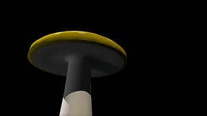 free golden mushroom 3d model