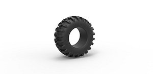 3D Diecast offroad tire 4 Scale 1 to 25