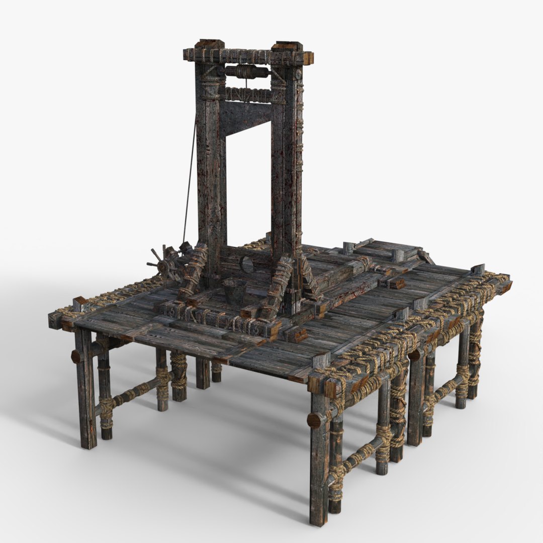 Medieval Guillotine model https://p.turbosquid.com/ts-thumb/Ix/q6ezuo/te/pr2/png/1779947909/1920x1080/fit_q87/fdf3e0a7f9d421fdda459a3327a63df9330e2f31/pr2.jpg