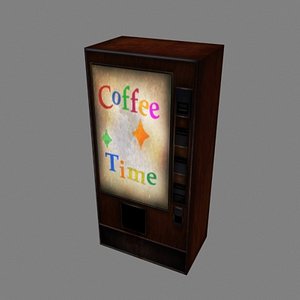 old coffee vending machine 3d max