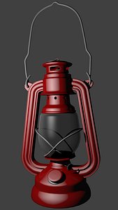 3d red oil lamp