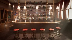 Vintage Bar  35 Assets 3D model