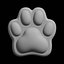 Paw Print 3D Print Model Animal Decor