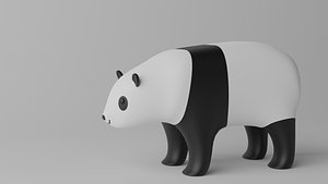 Cartoon Panda Bear 3D model