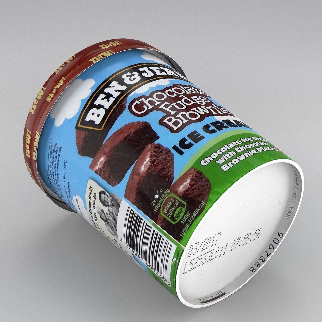 3D Model Ben And Jerrys Chocolate Fudge Brownie - TurboSquid 2014080