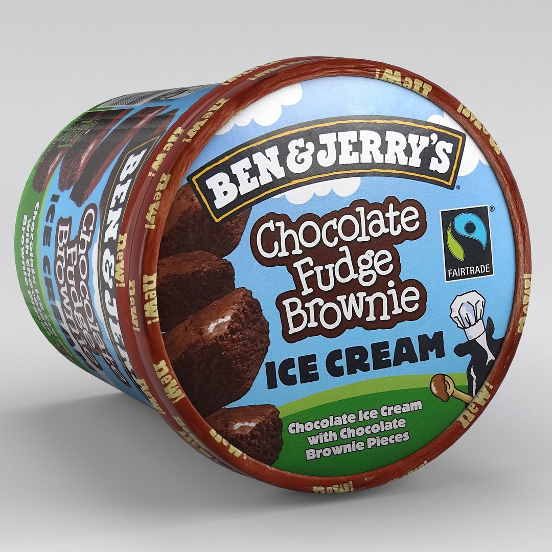 3D Model Ben And Jerrys Chocolate Fudge Brownie - TurboSquid 2014080