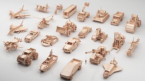 Wooden Toy Collection 3D model