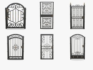 3D wrought iron gates 1