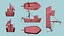 Cartoon Boat 03 - Black Pirate - Low Poly Ship