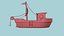 Cartoon Boat 03 - Black Pirate - Low Poly Ship