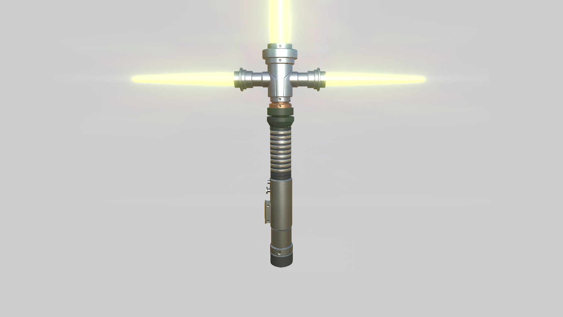 3D Star Wars Lightsaber Crossguard 05 Yellow - SciFi Weapon ...