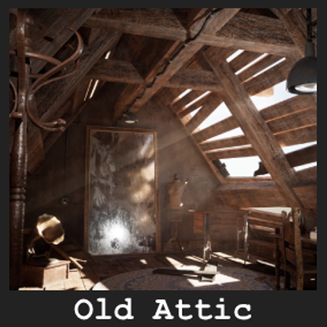 3D Model Old Attic 33 Assets - TurboSquid 2198585