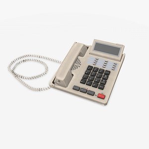Old Retro Landline Telephone Low-poly PBR 3D model
