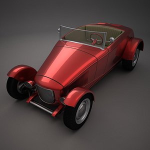 antique hot rod car 3ds