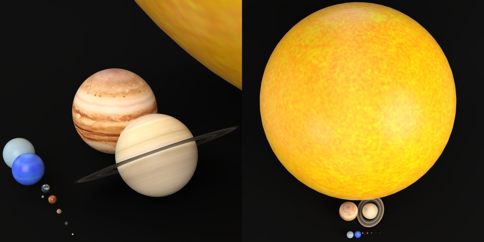 Scene Solar Planets Sun 3d Max